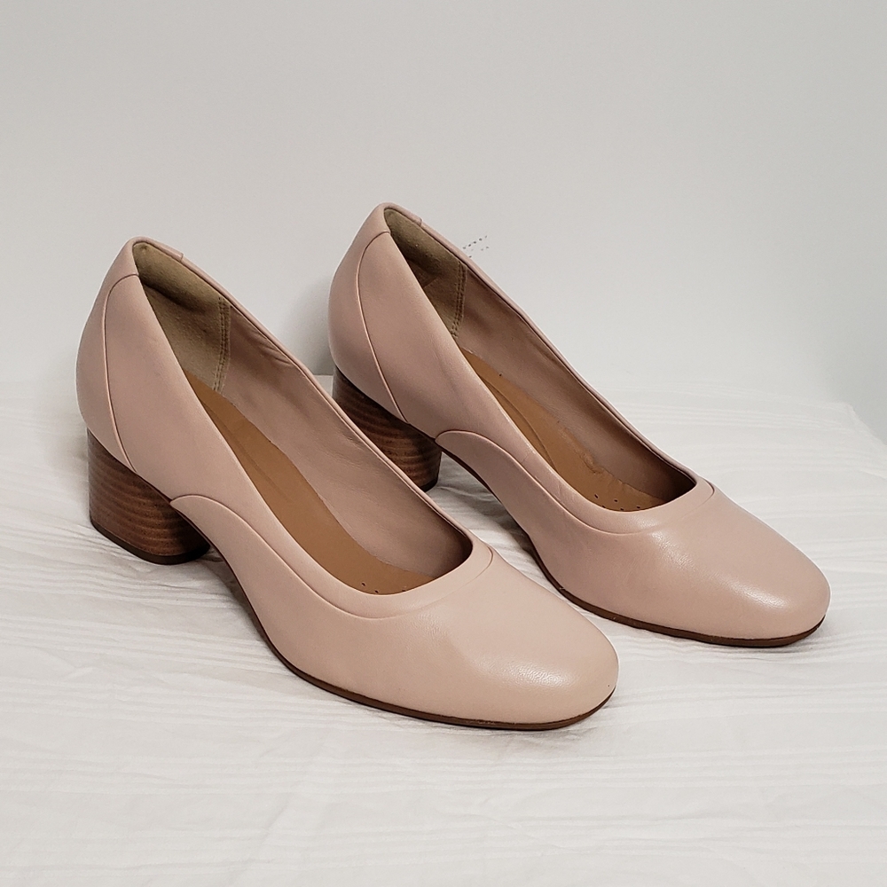 Clarks Pink Block Heels